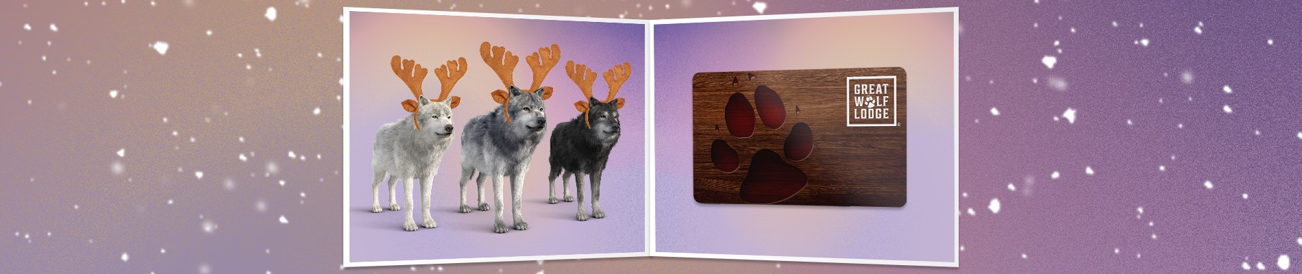 The Great Wolf Lodge Holiday Themed Gift Card Image
